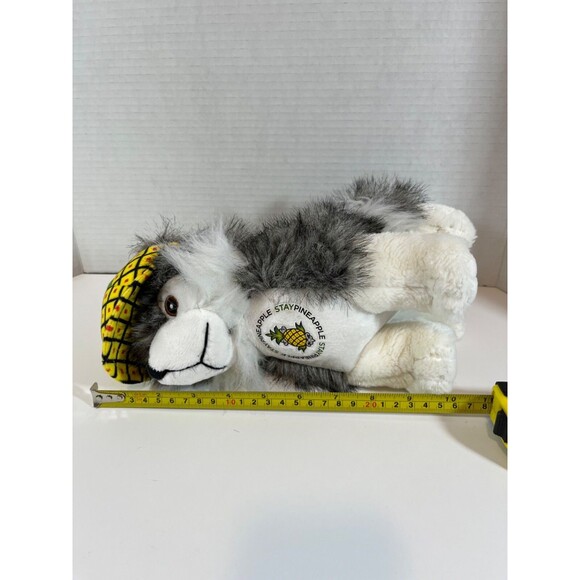 Pineapple Stay Pineapple Huskey Dog Puppy Stuffed Animal Plush - Picture 10 of 11